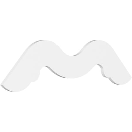 Ekena Millwork Pitch Midway Architectural Grade PVC Gable Pediment, 48"W x 24"H x 1"P (12/12) GPP048X024X100MID